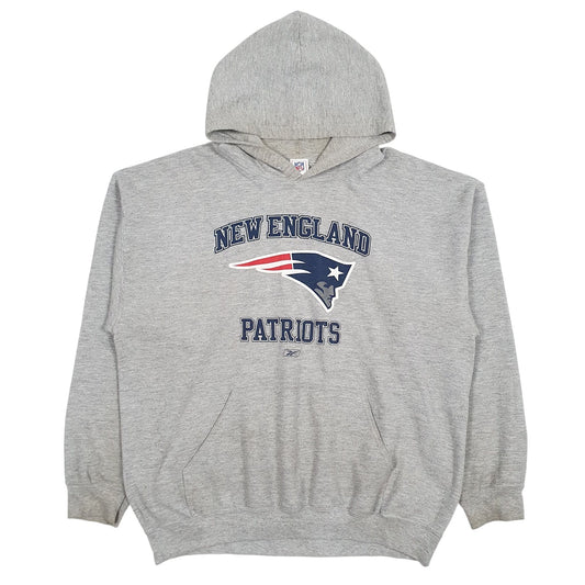 Mens Grey NFL New England Patriots Hoodie Jumper