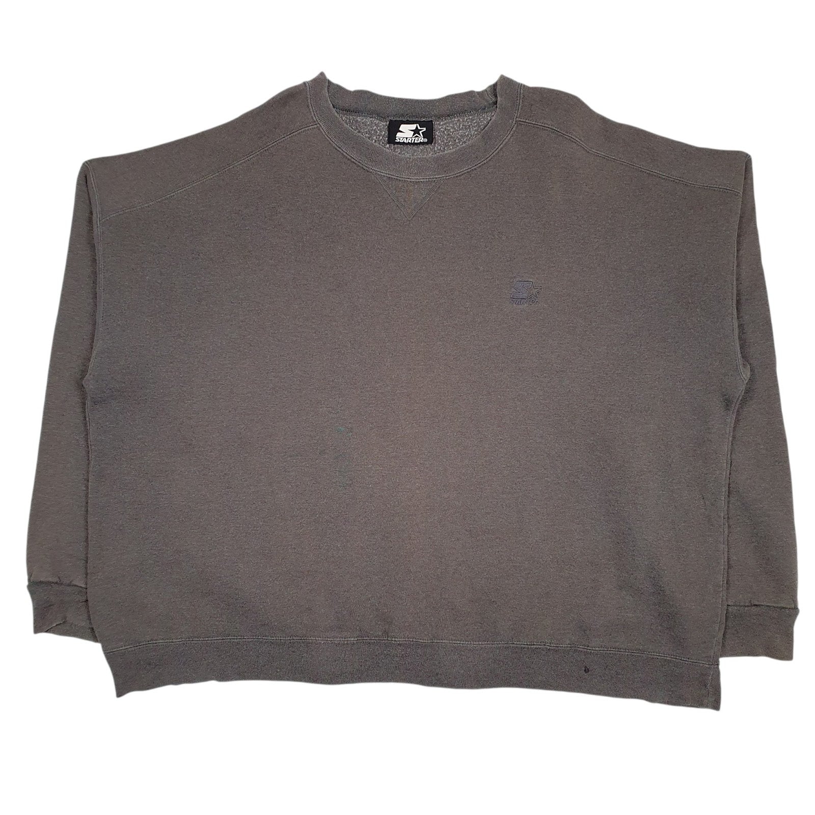 Mens Grey Starter  Crewneck Jumper