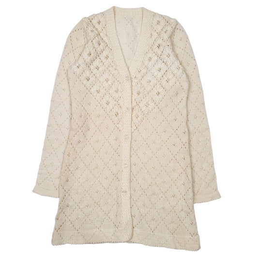 Womens Yellow Unbranded Knit Cardigan Jumper
