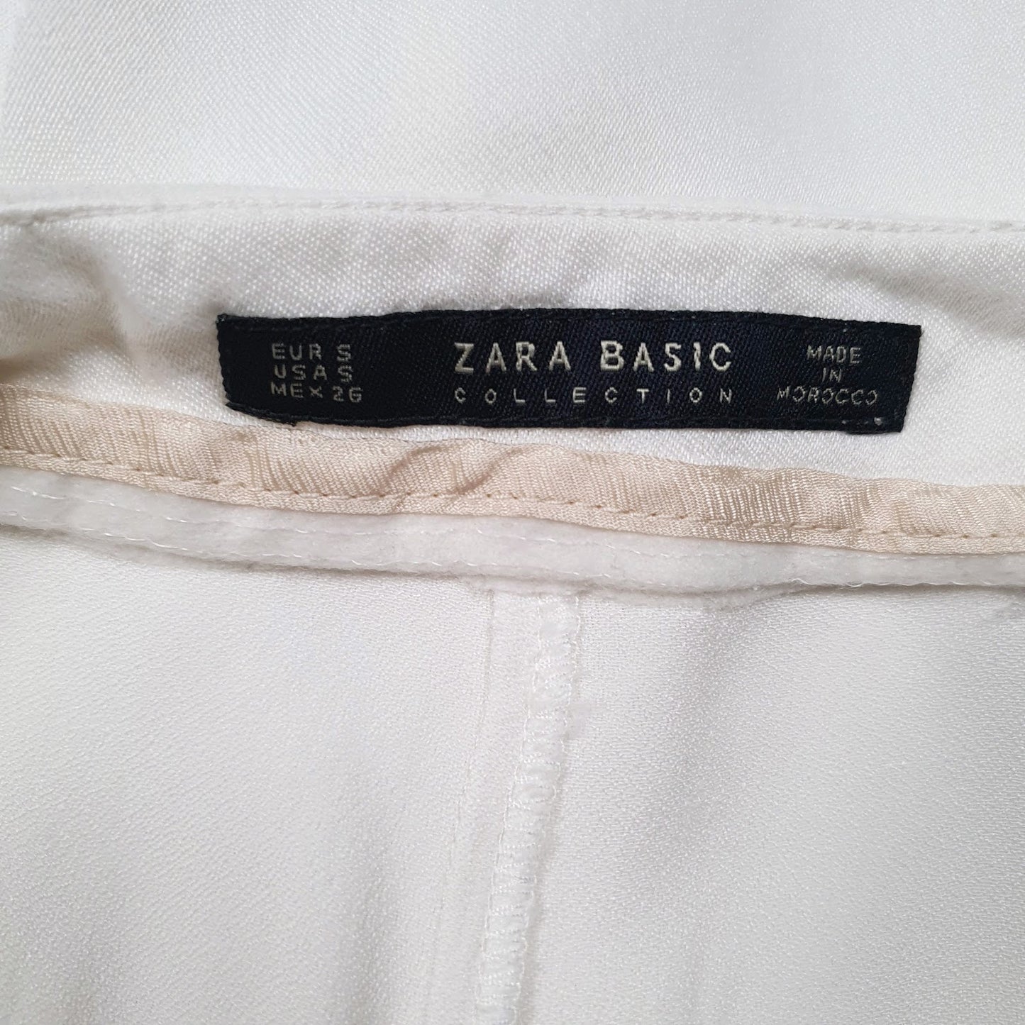 Womens White Zara Pleated  Shorts