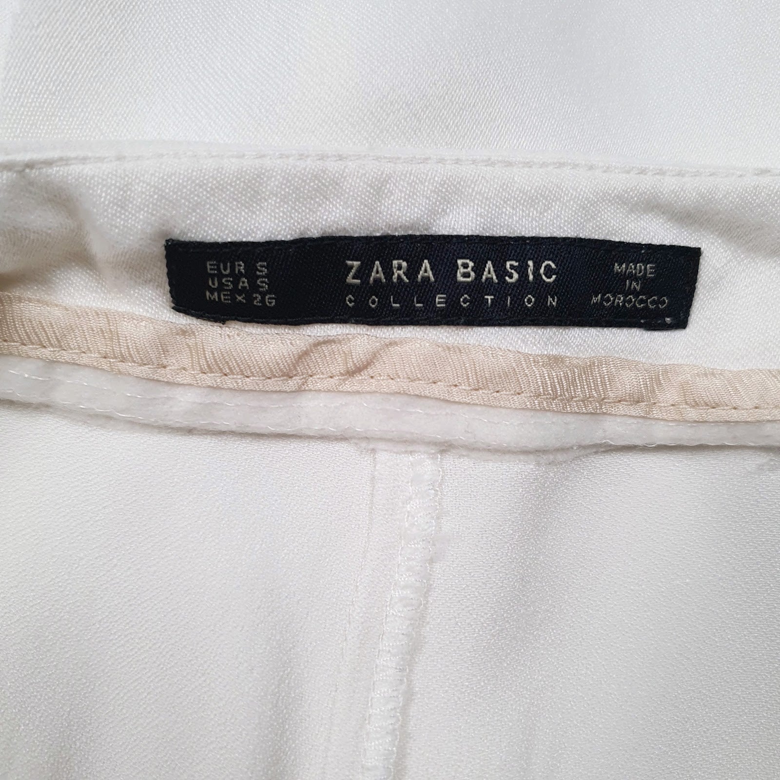 Womens White Zara Pleated  Shorts