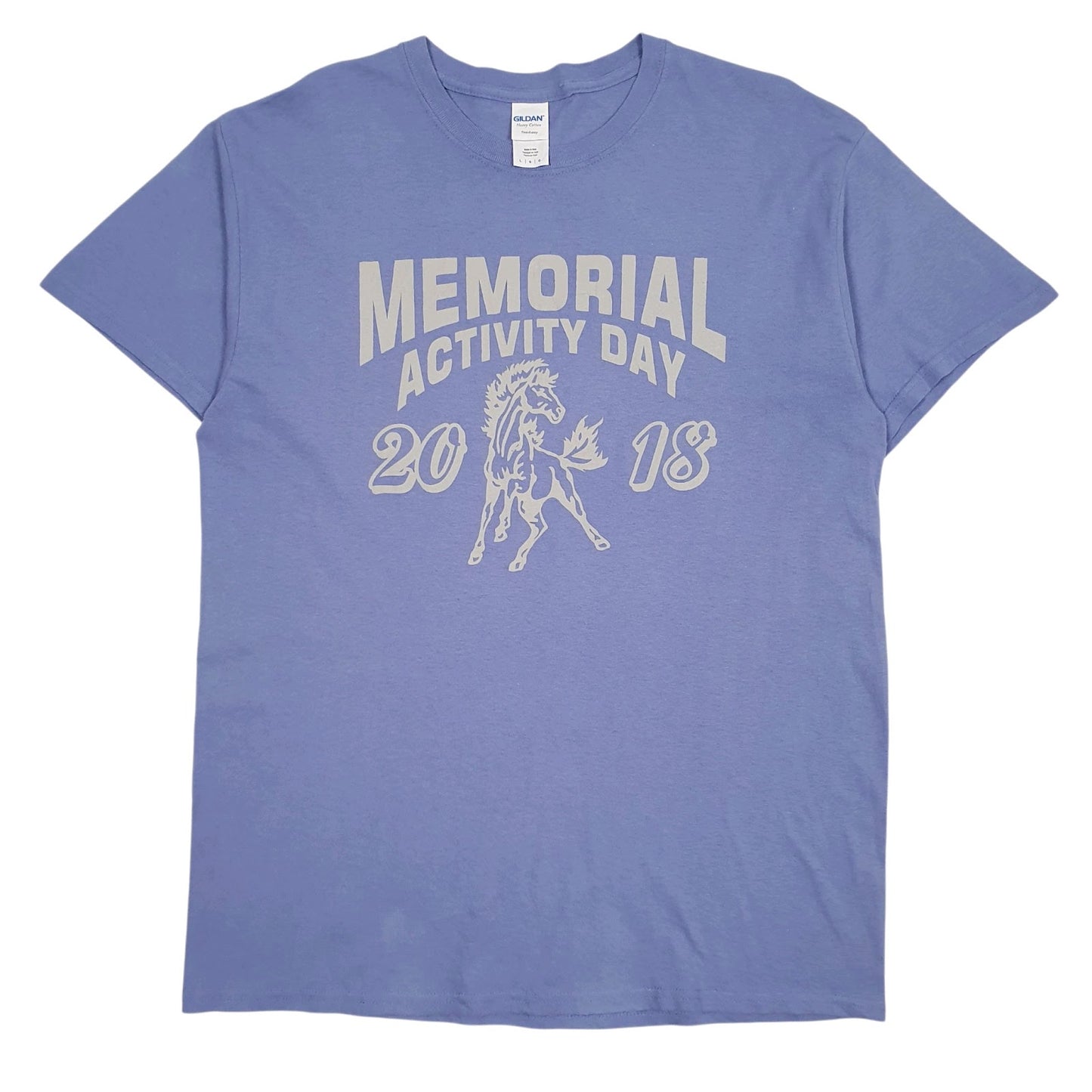 Mens Blue Gildan Memorial Activity Day Short Sleeve T Shirt