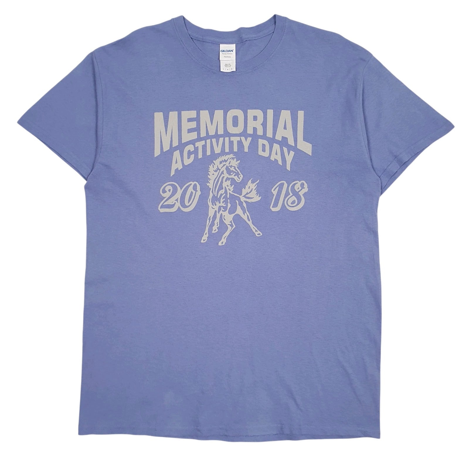Mens Blue Gildan Memorial Activity Day Short Sleeve T Shirt