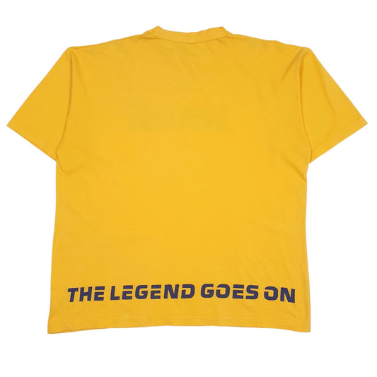 Mens Yellow Everlast Vintage Spellout  T Shirt
