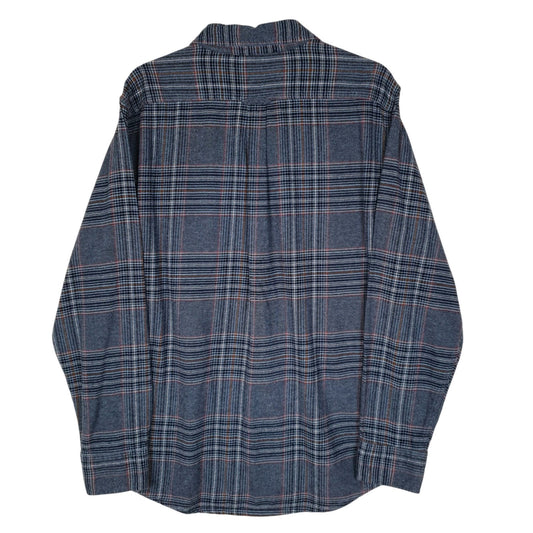 Mens Blue Eddie Bauer Heavyweight Flannel  Shirt