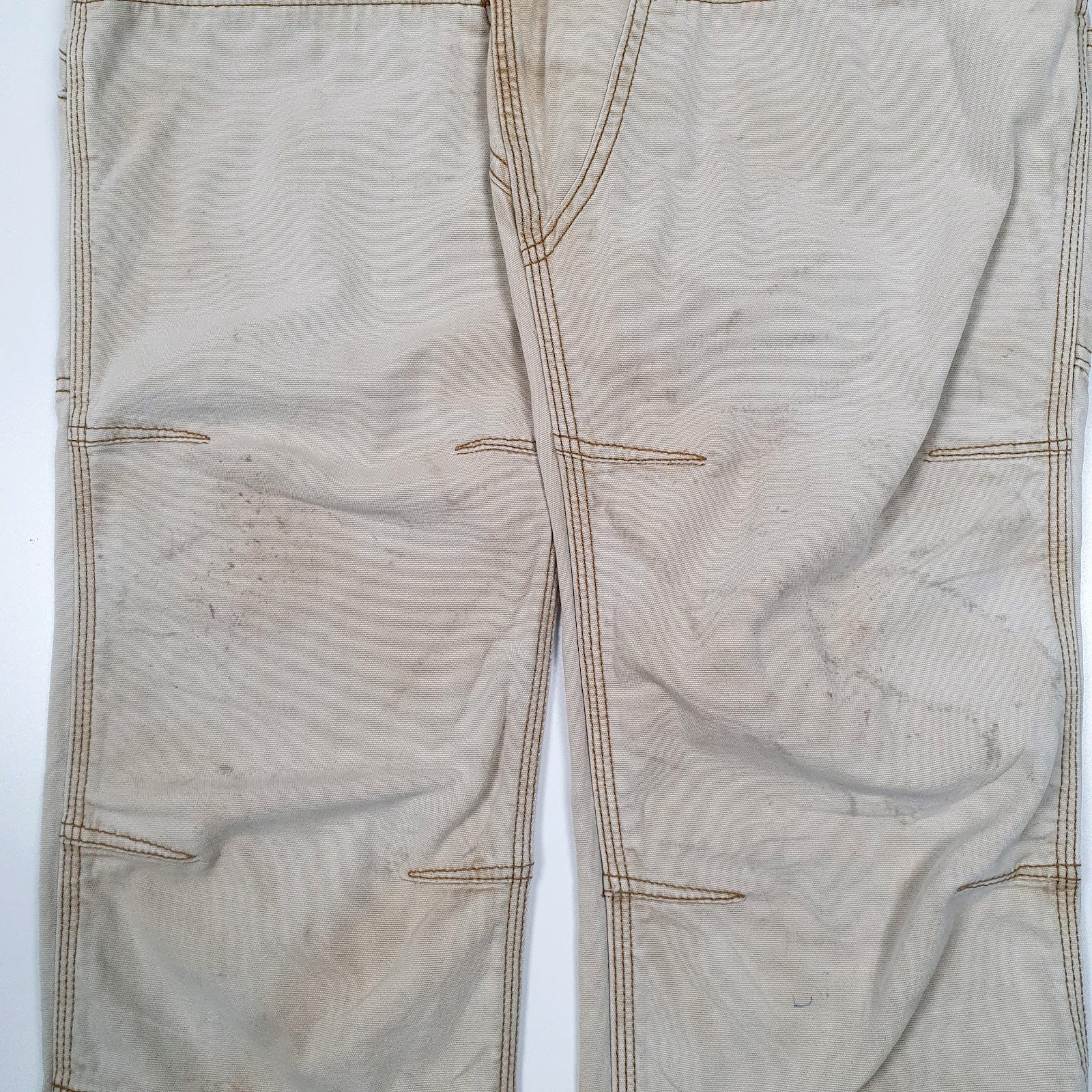 Mens Beige Carhartt Double Knee  Trousers