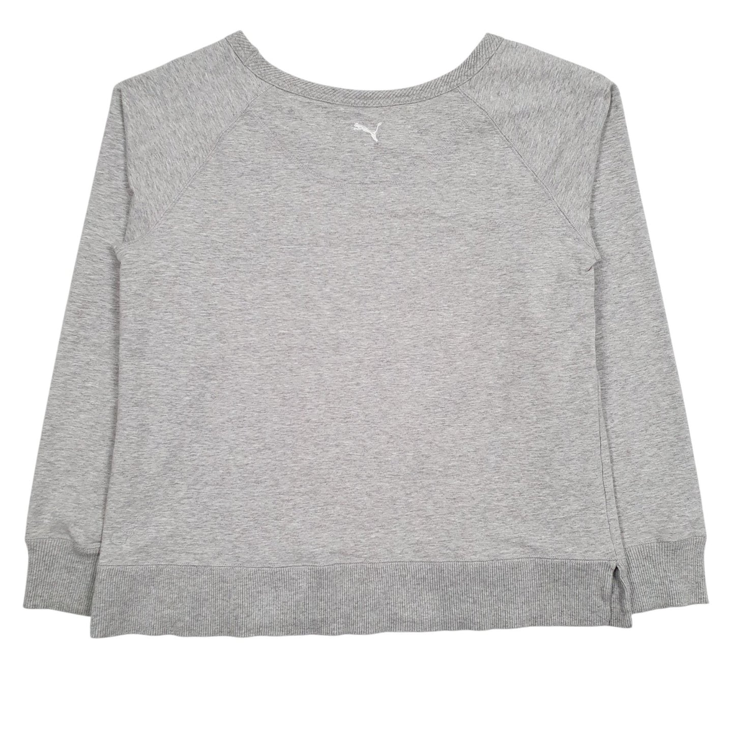Womens Grey Puma Spellout Crewneck Jumper