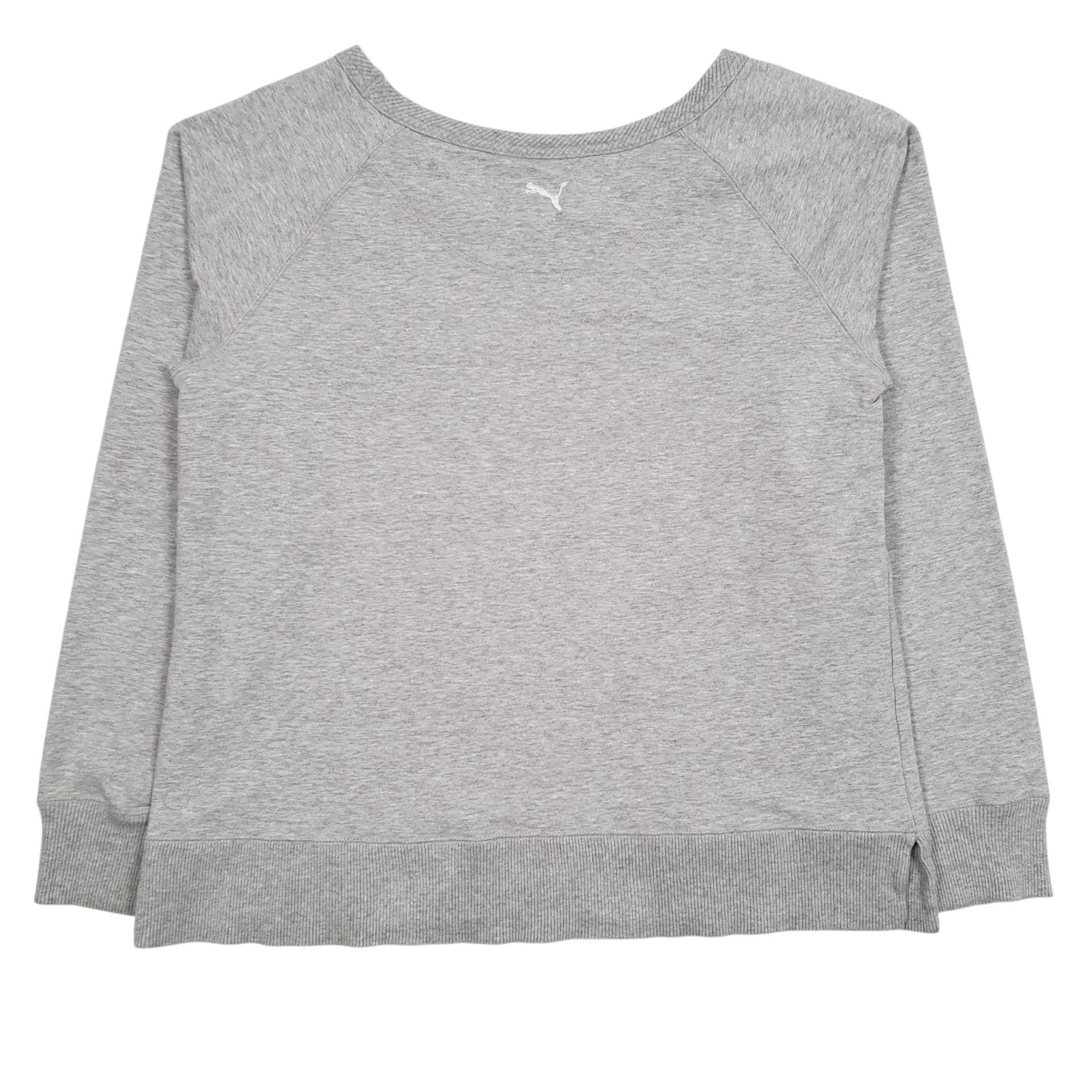 Womens Grey Puma Spellout Crewneck Jumper