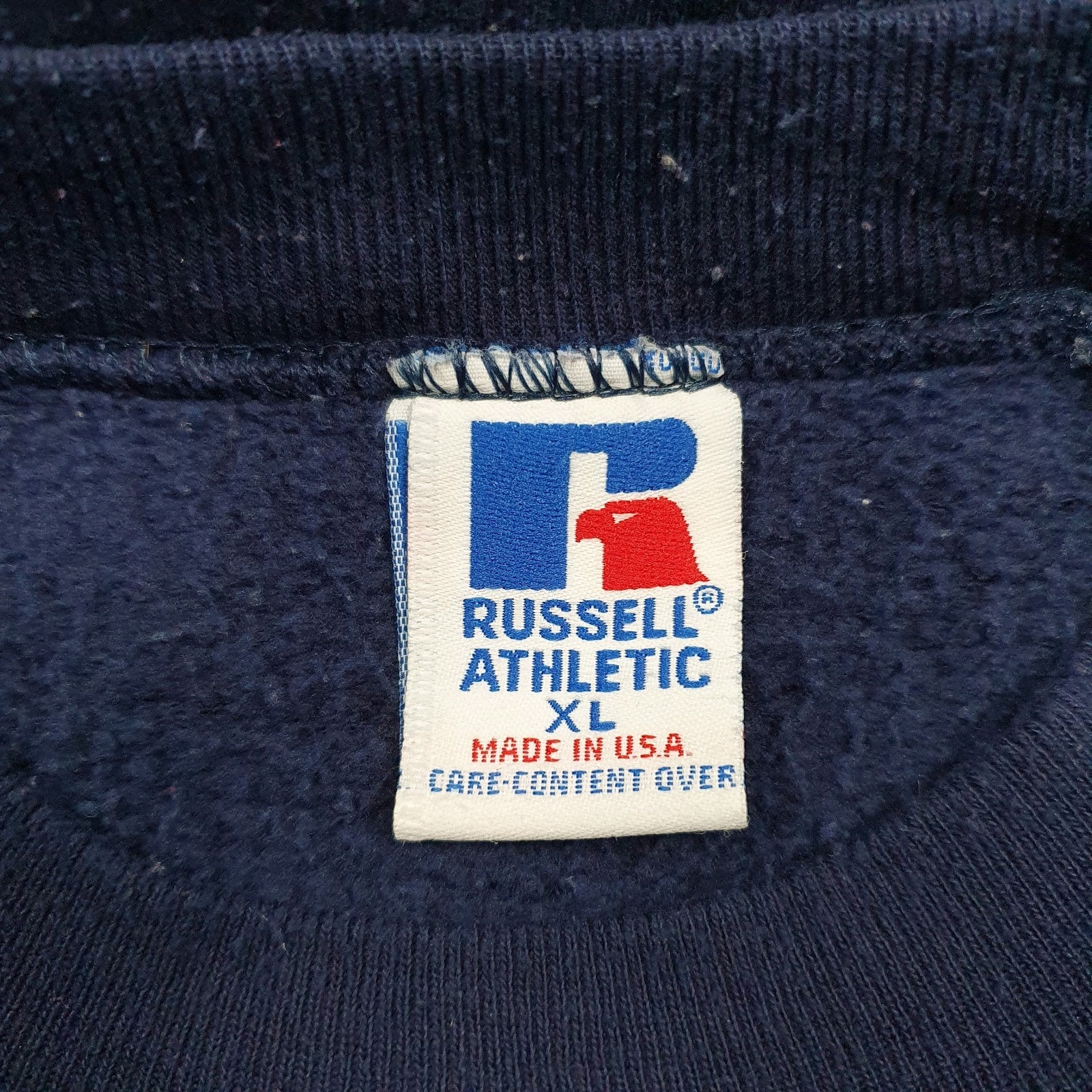 Mens Navy Russell Athletic Vintage 90s Made In USA Crewneck Jumper