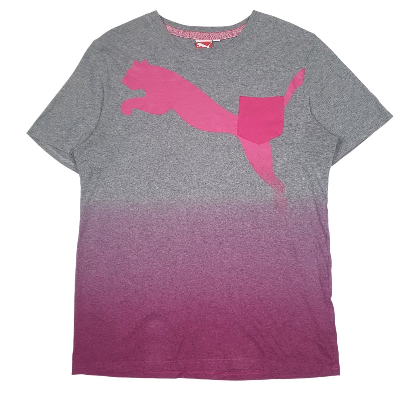 Mens Grey Puma  Short Sleeve T Shirt
