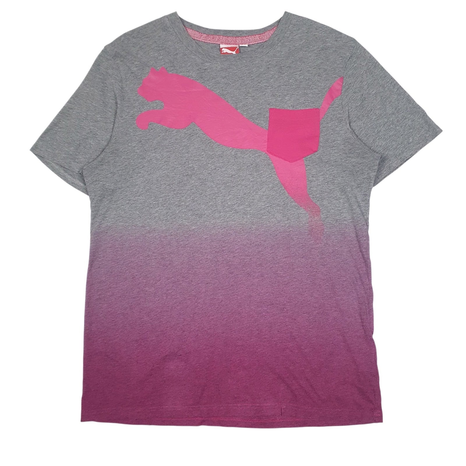 Mens Grey Puma  Short Sleeve T Shirt