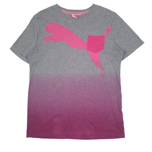 Mens Grey Puma  Short Sleeve T Shirt