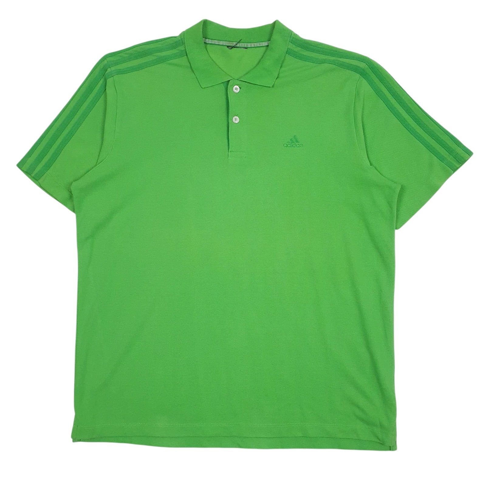 Mens Green Adidas Climalite Short Sleeve Polo Shirt