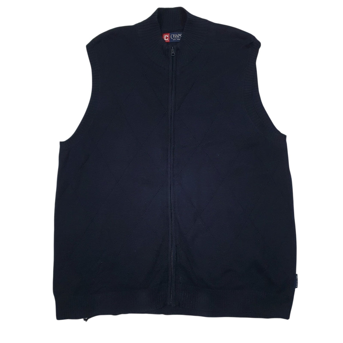 Mens Navy Chaps  Gilet Jumper