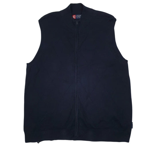 Mens Navy Chaps  Gilet Jumper