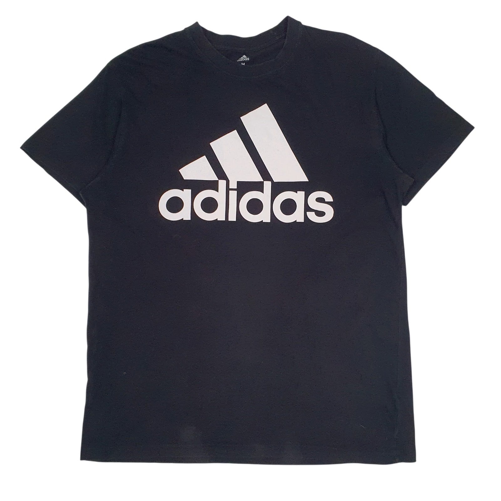 Mens Black Adid Spellout Golf Short Sleeve T Shirt