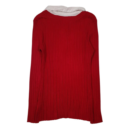 Womens Red Carolyn Taylor Knit Cardigan Jumper