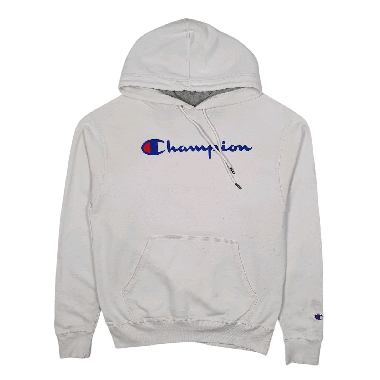 Mens White Champion  Hoodie Jumper