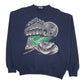 Mens Navy Logo 7 Vintage 90s Made In USA NFL Dallas Cowboys Crewneck Jumper