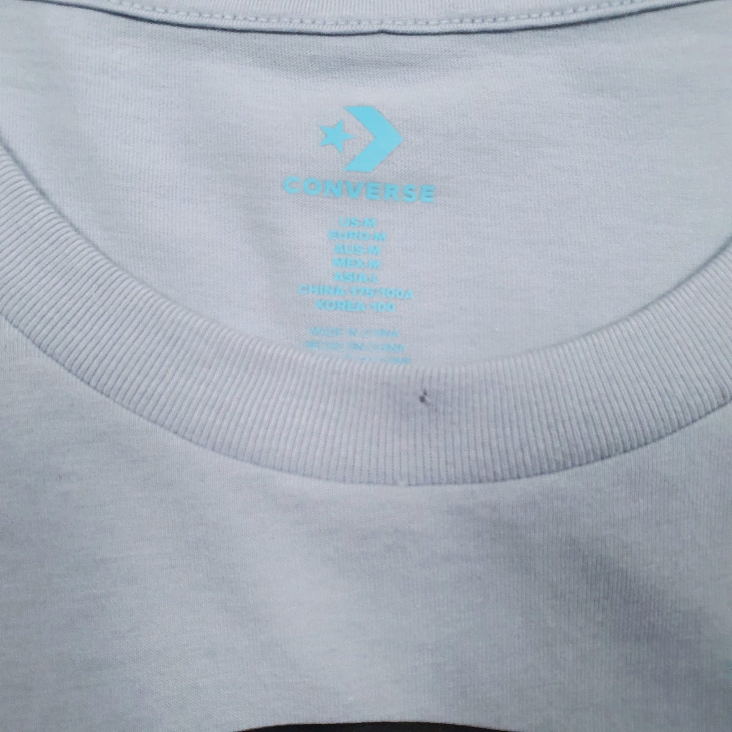 Mens Grey Converse Spellout  T Shirt