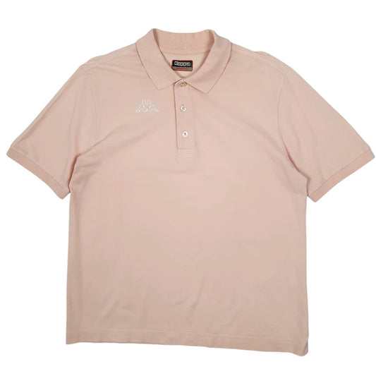Mens Pink Kappa  Short Sleeve Polo Shirt