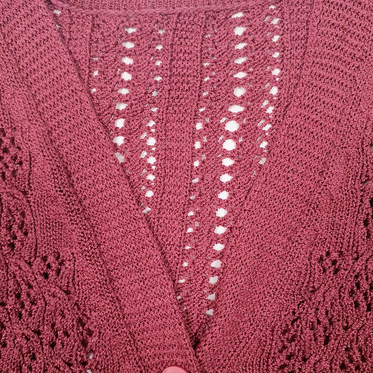 Womens Red Unbranded Knit Vest Cardigan Jumper