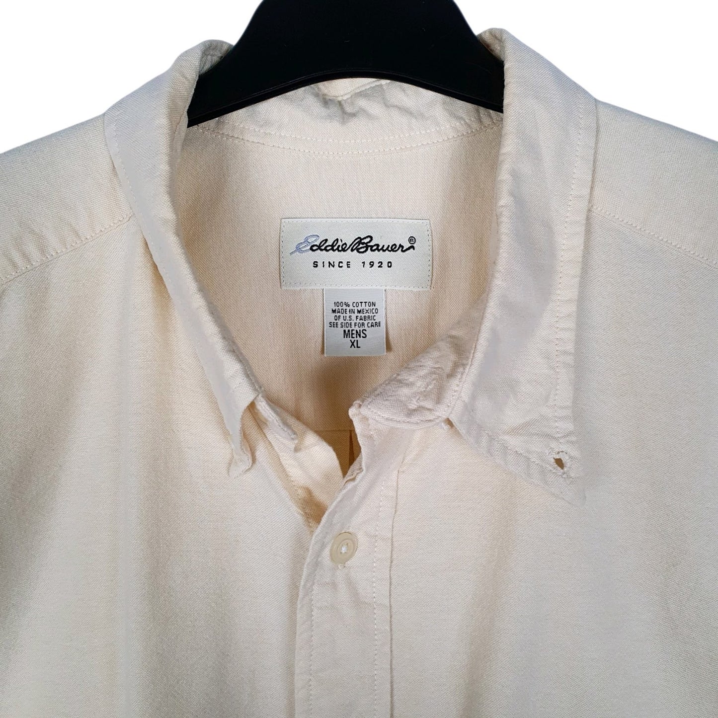 Mens Cream Eddie Bauer Vintage 90s  Shirt