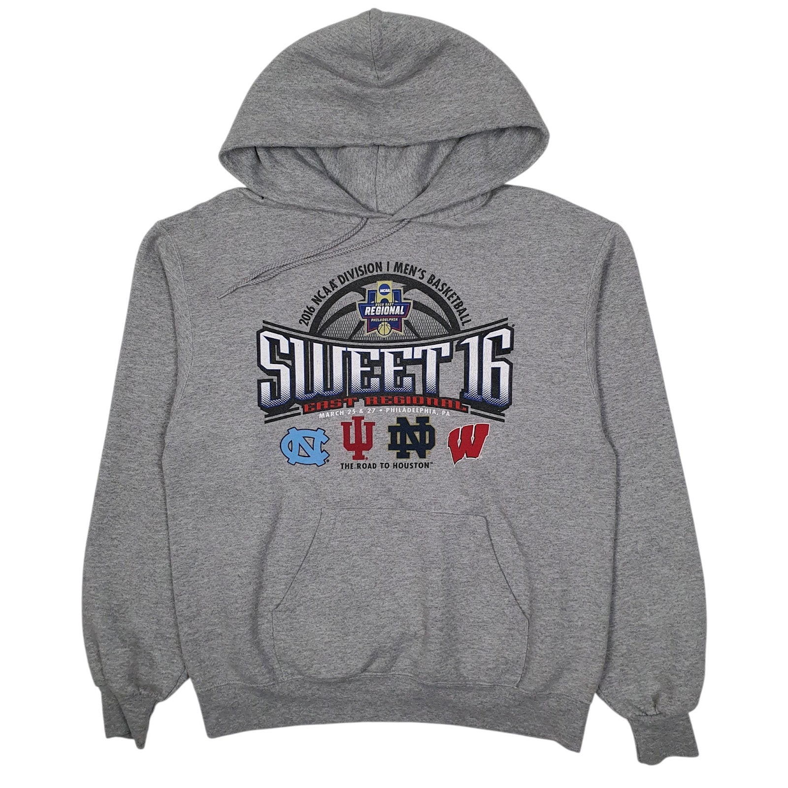 Mens Grey Champion Basketball Sweet 16 Hoodie Jumper