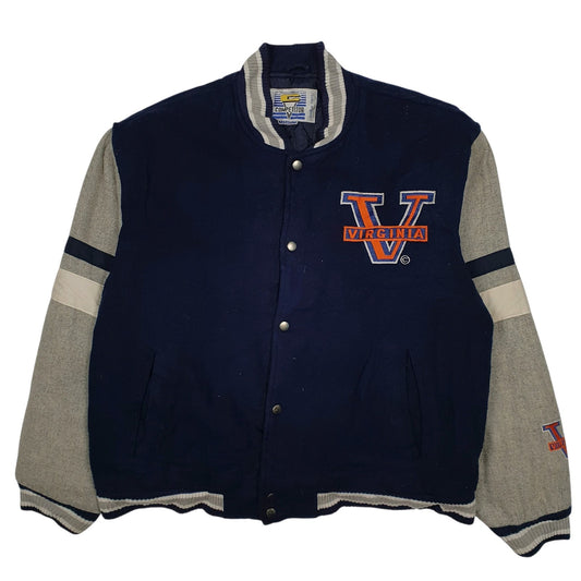 Mens Navy Competitor Vintage 90s Virginia Varsity  Coat