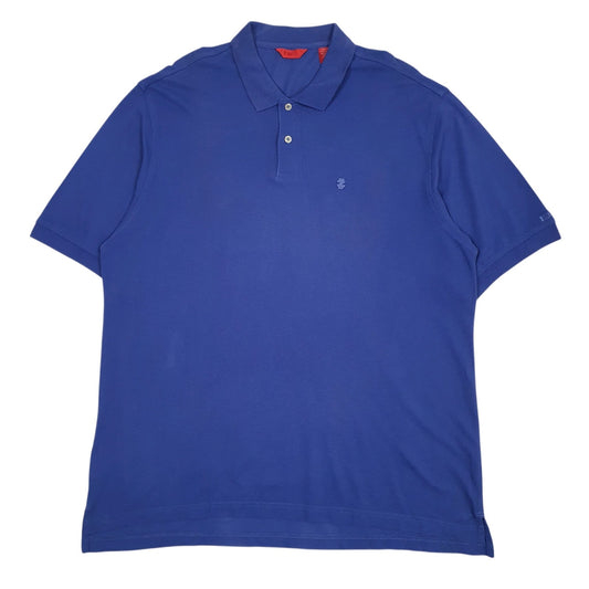 Mens Blue Izod  Short Sleeve Polo Shirt