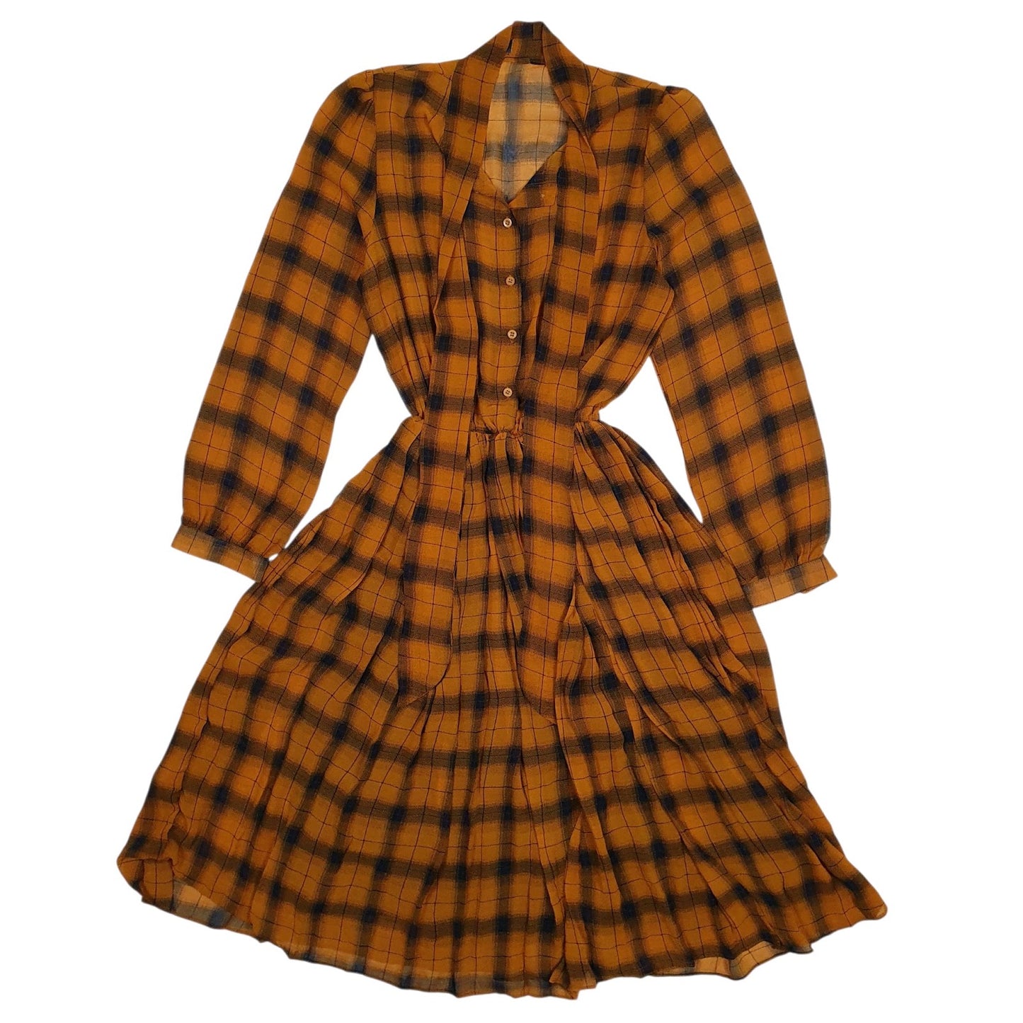Womens Orange Unbranded  Long Sleeve Dress