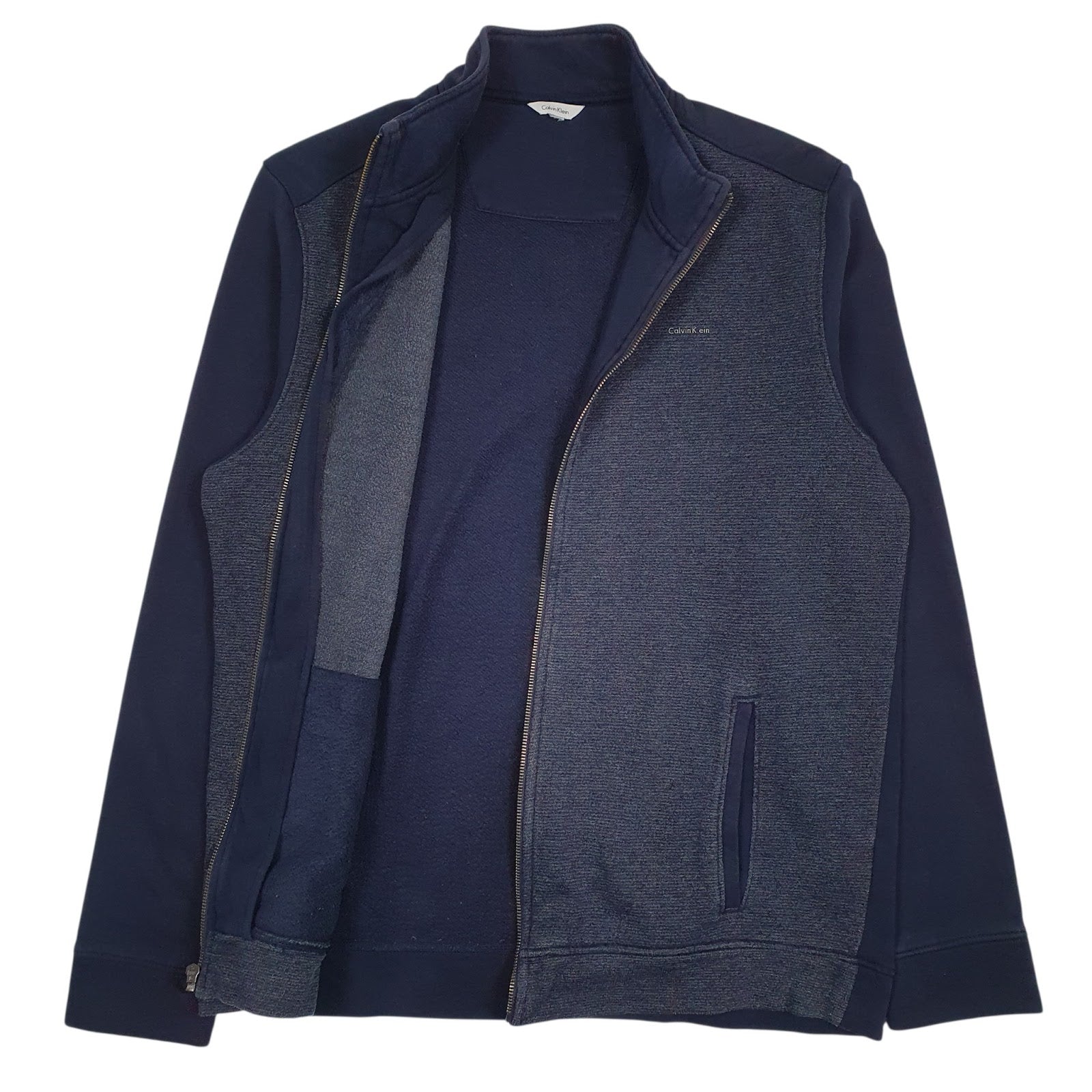 Mens Blue Calvin Klein  Full Zip Jumper