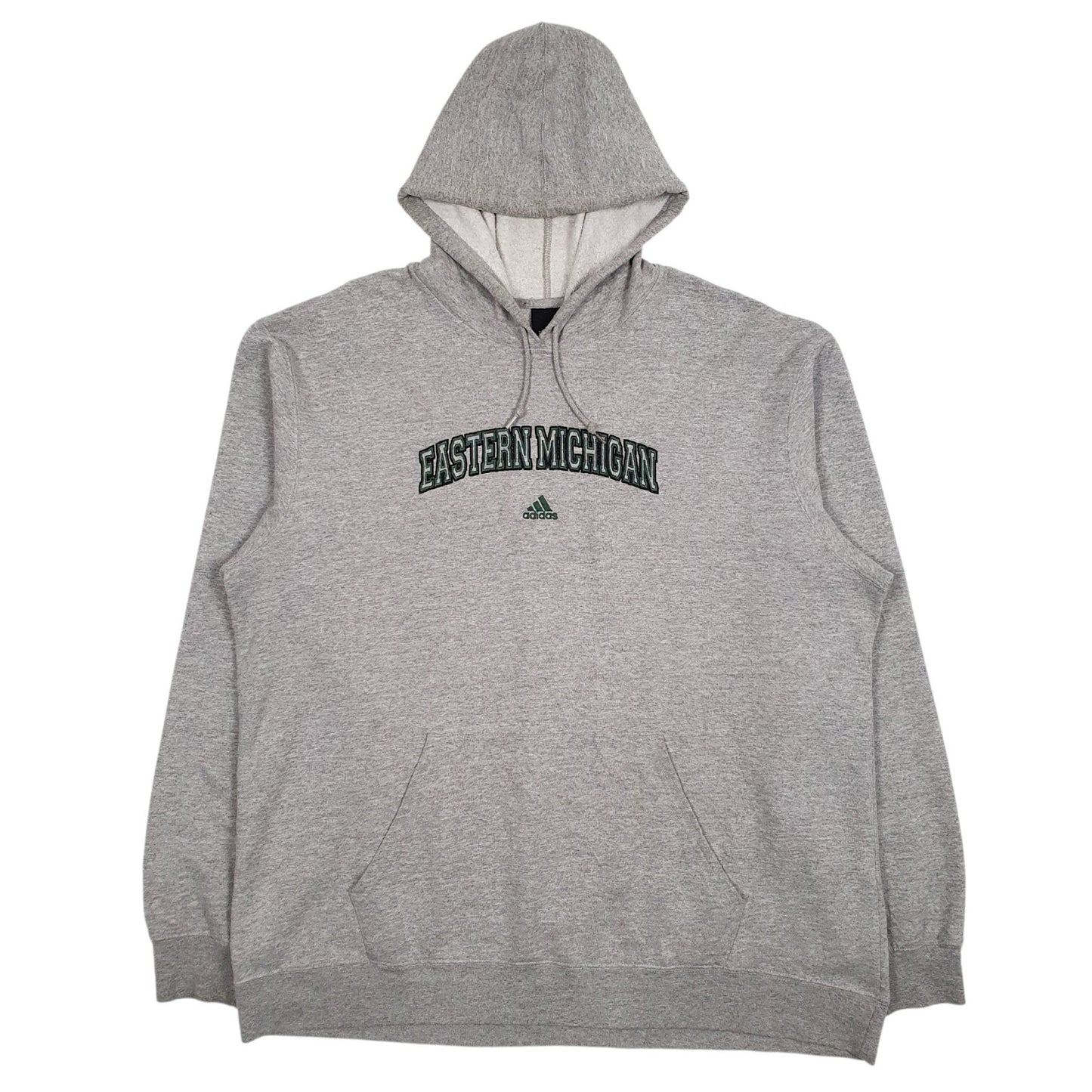 Mens Grey Adidas Eastern Michigan Hoodie Jumper