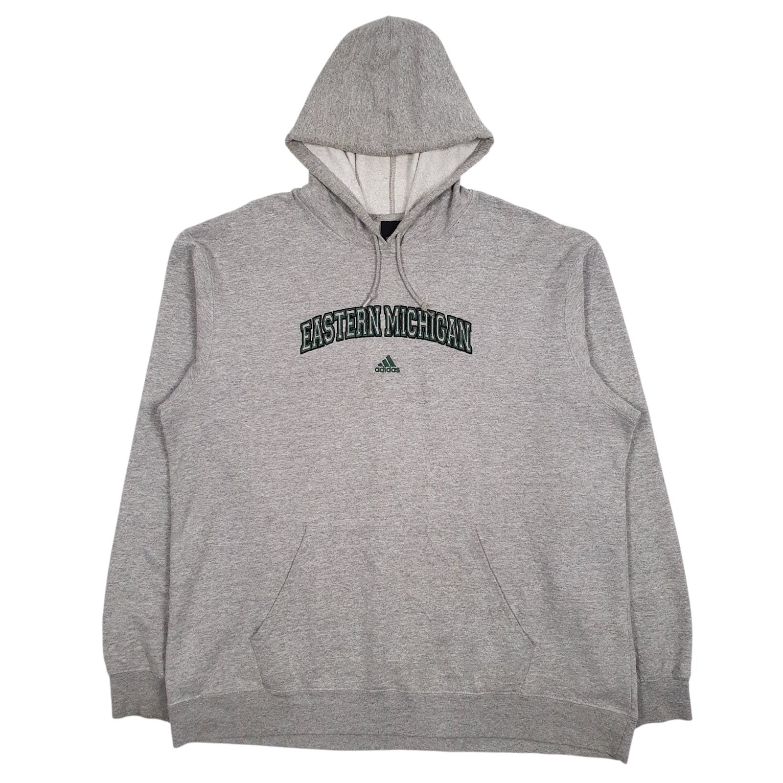 Mens Grey Adidas Eastern Michigan Hoodie Jumper