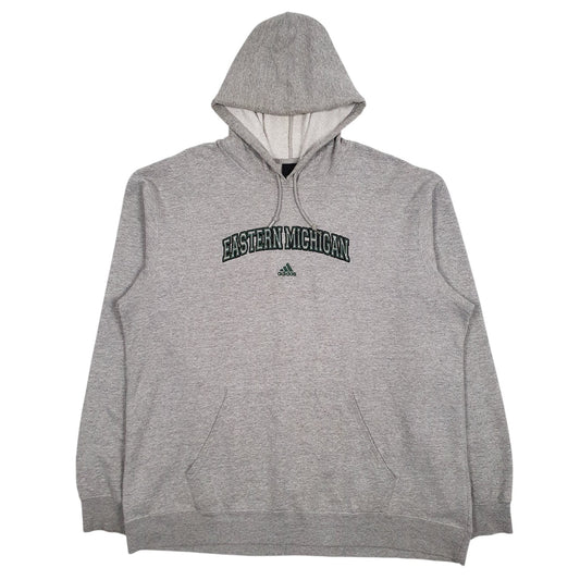 Mens Grey Adidas Eastern Michigan Hoodie Jumper