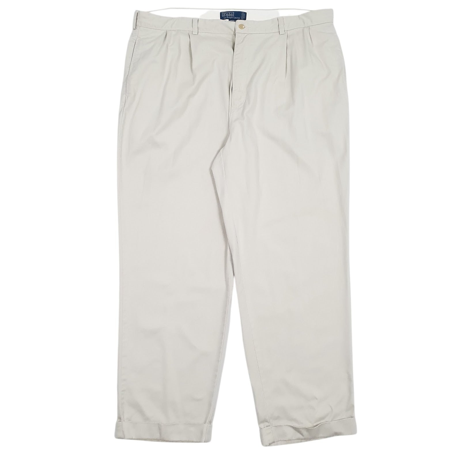 Mens Cream Polo Ralph Lauren Hammond Pant Pleated Chino Trousers