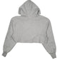 Womens Grey Champion Reverse Weave Crop Top Hoodie Jumper