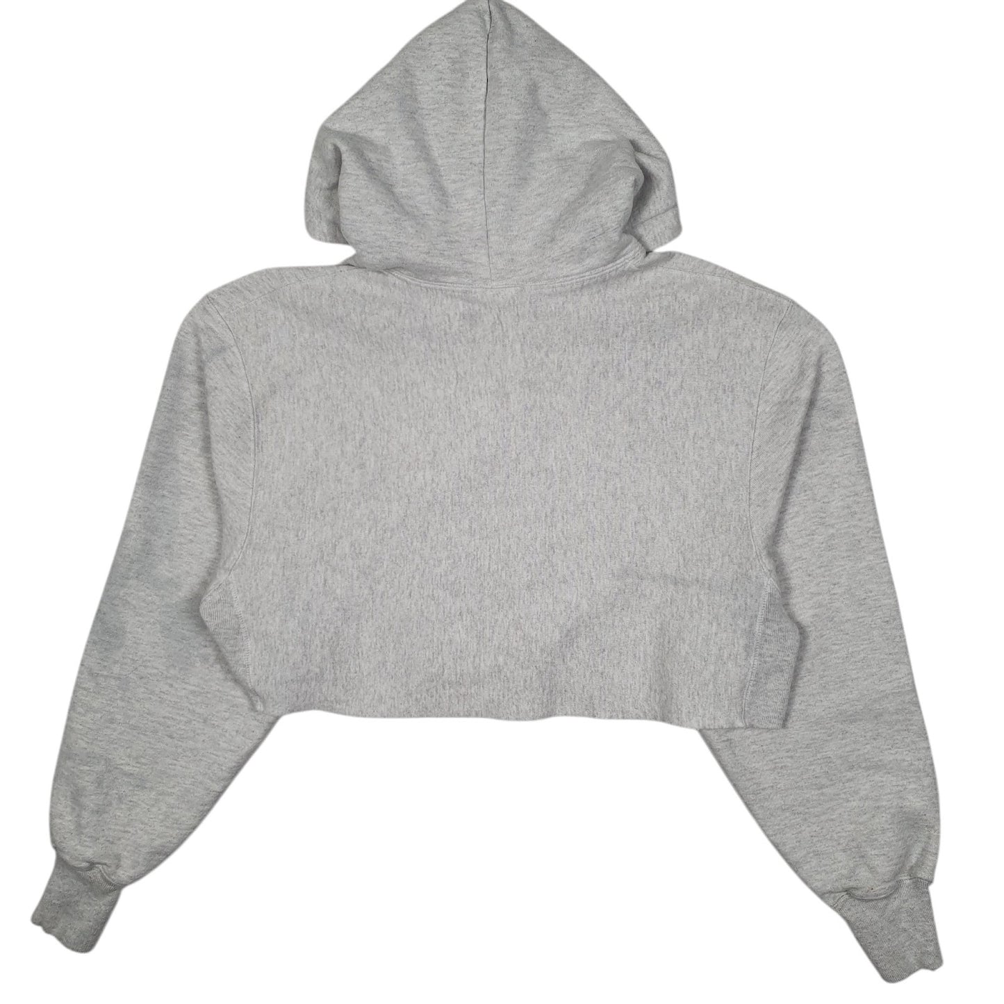 Womens Grey Champion Reverse Weave Crop Top Hoodie Jumper