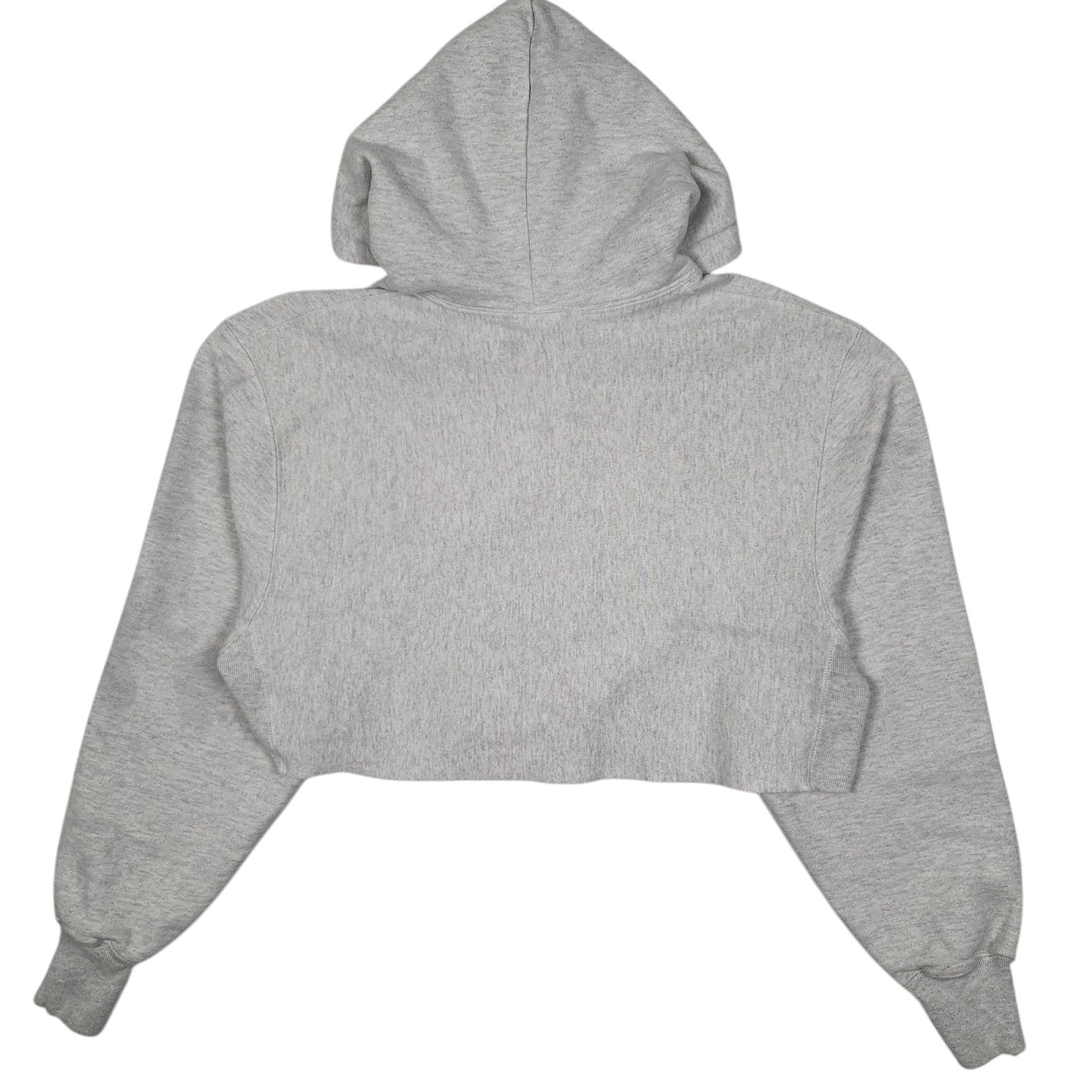 Womens Grey Champion Reverse Weave Crop Top Hoodie Jumper