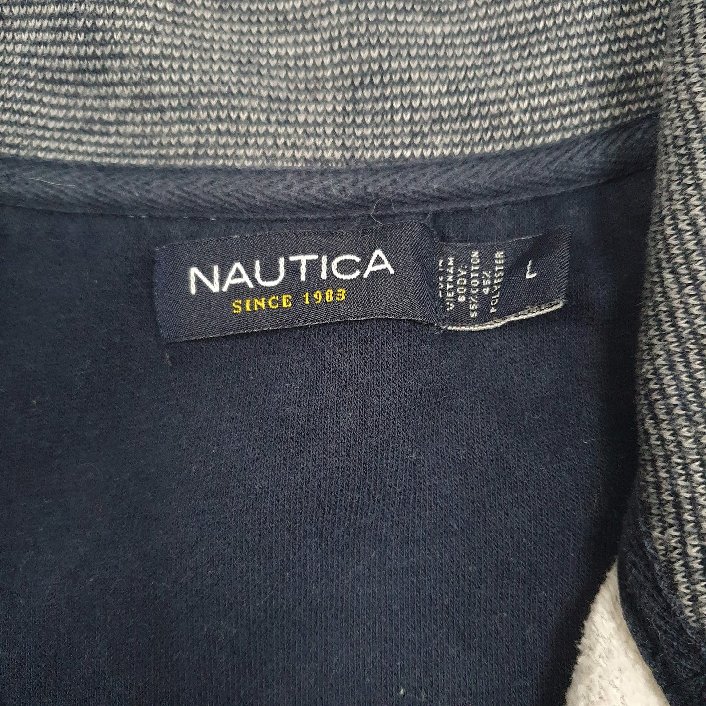 Mens Grey Nautica  Quarter Zip Jumper