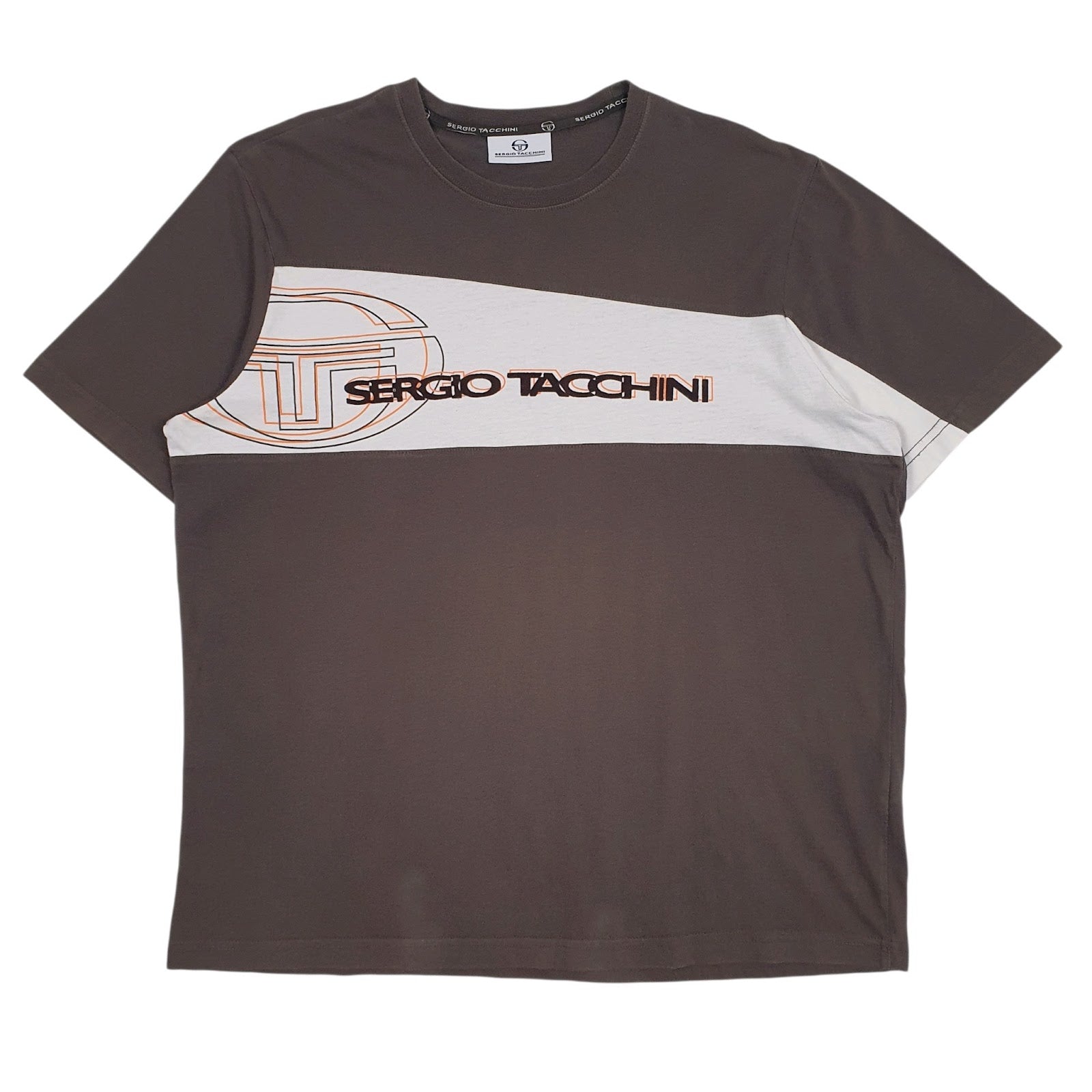 Mens Grey Sergio Tacchini Spellout Short Sleeve T Shirt