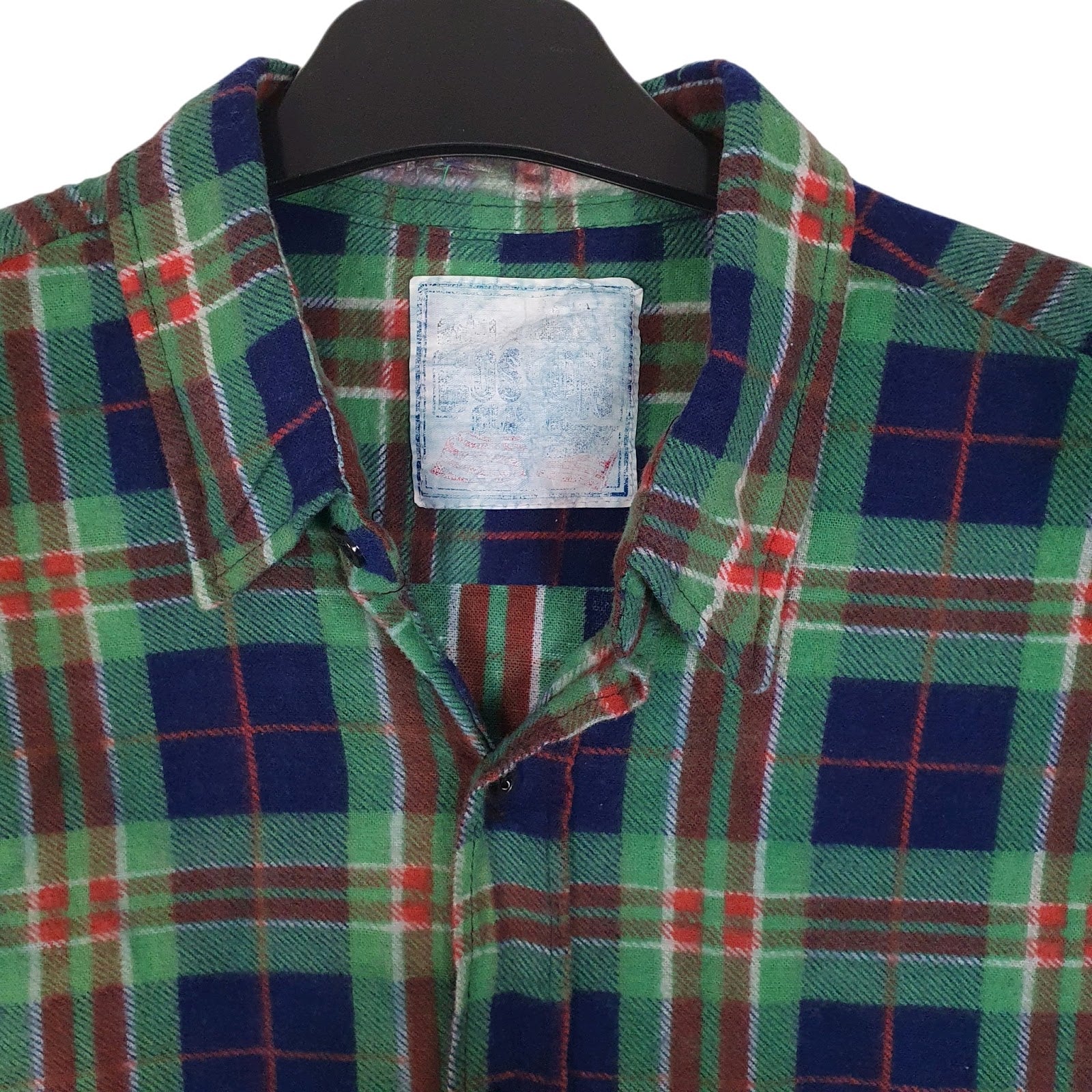 Mens Green Euston Plaid Flannel  Shirt