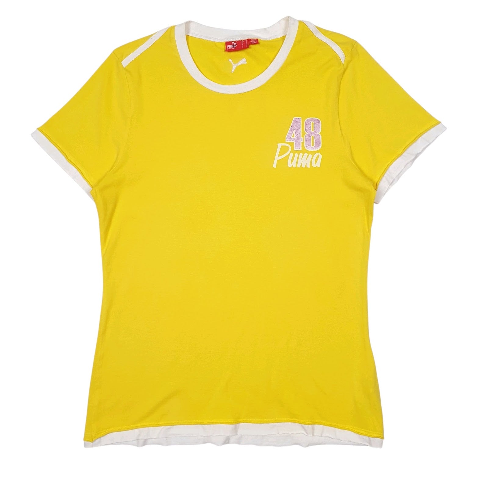 Womens Yellow Puma  Short Sleeve T Shirt