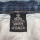 Mens Blue Road Narrow Distressed  Shorts