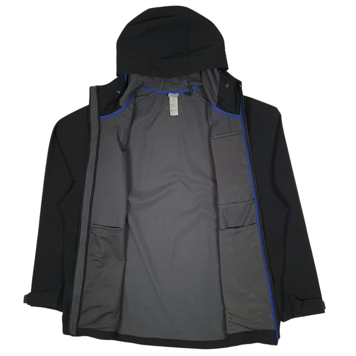 Mens Black Champion Softshell Hoodie Coat