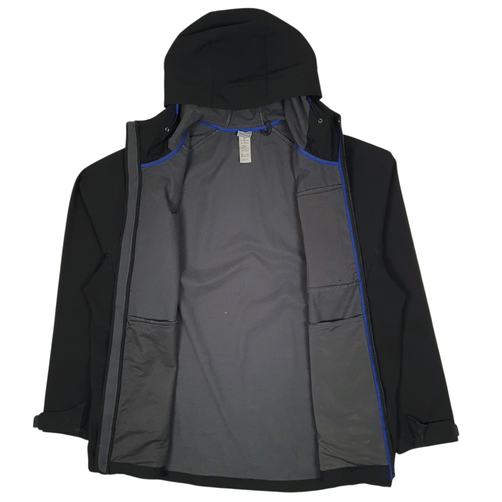 Mens Black Champion Softshell Hoodie Coat