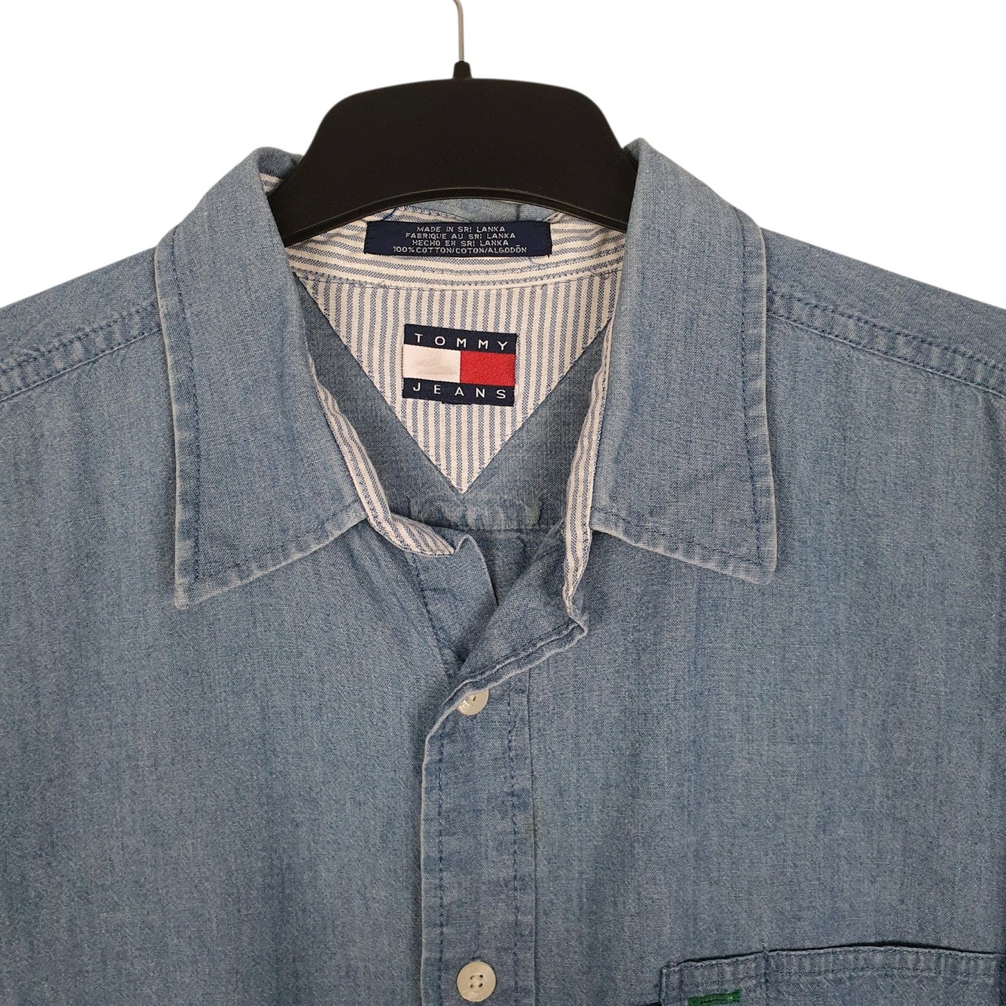 Mens Blue Tommy Hilfiger Denim  Shirt
