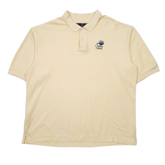 Mens Yellow Nike Dri-Fit Golf Short Sleeve Polo Shirt