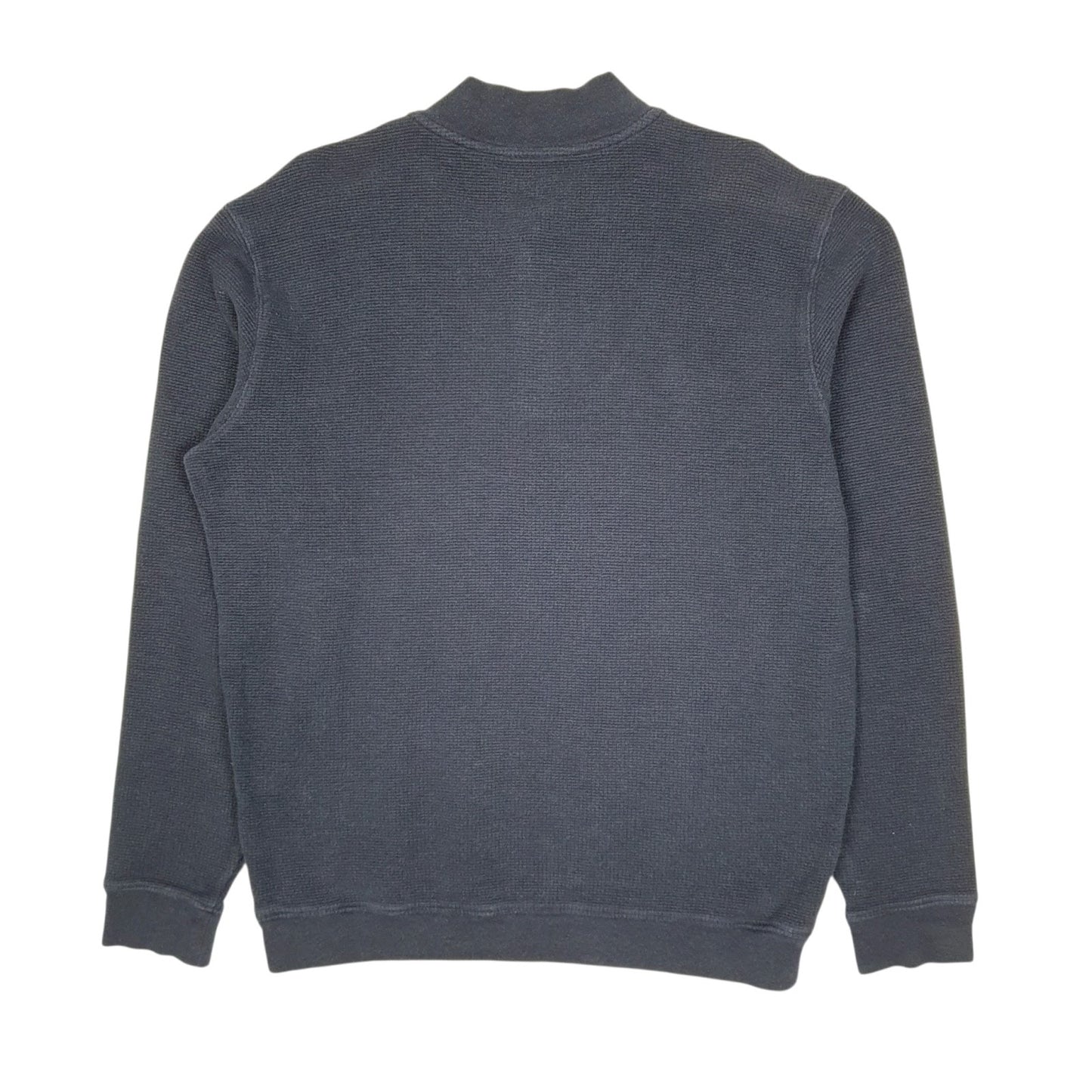 Mens Navy Woolrich Henley Thermal Crewneck Jumper