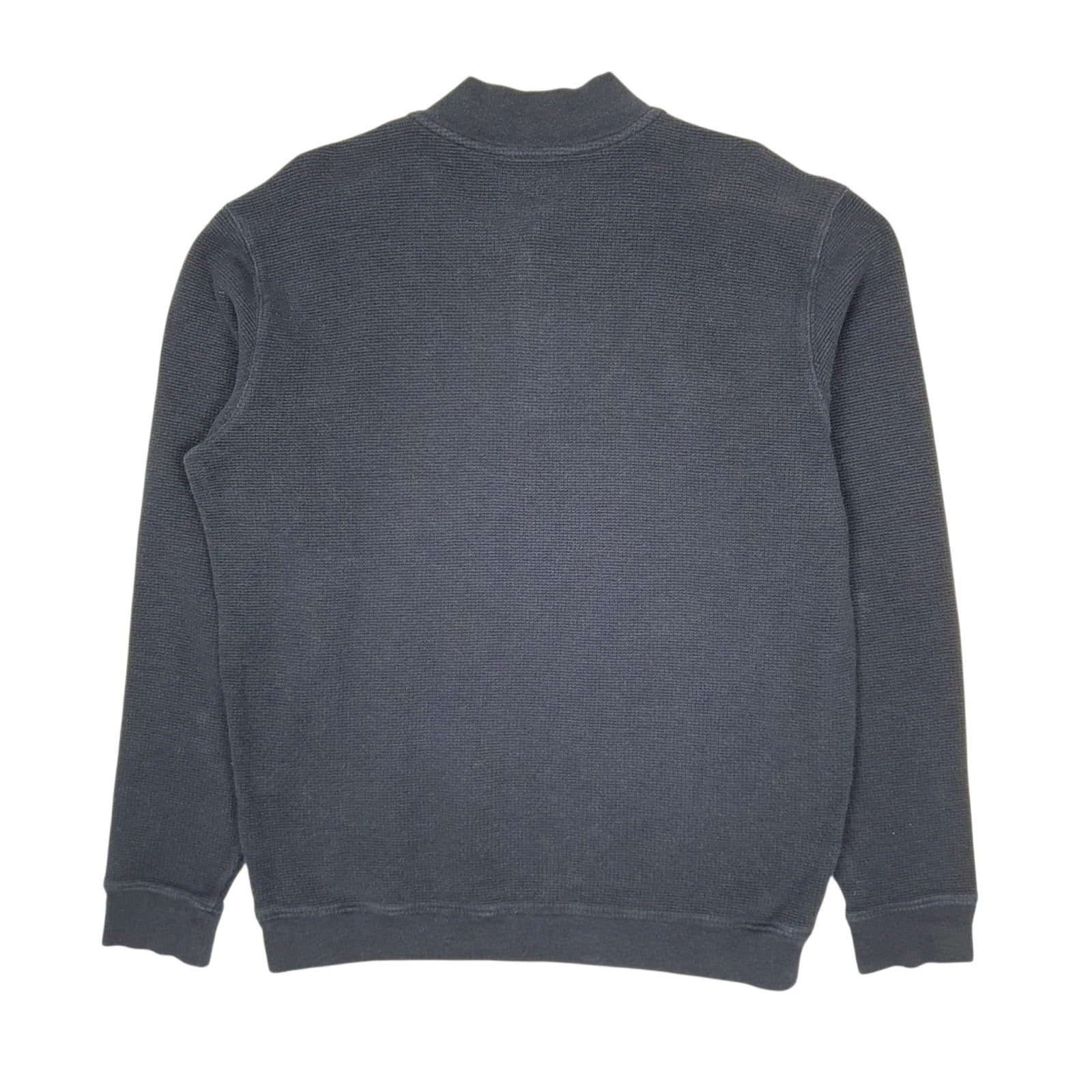 Mens Navy Woolrich Henley Thermal Crewneck Jumper